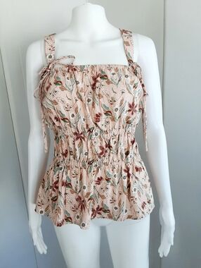 UNIVERSAL THREAD 100% Cotton Blush Floral Smock Tank Top Sz XXL - NWT
